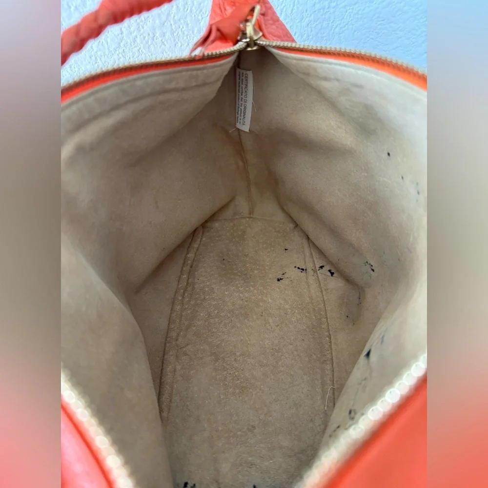 FIRM - Bottega Veneta Orange Hobo style Leather Purse - Picture 12 of 12
